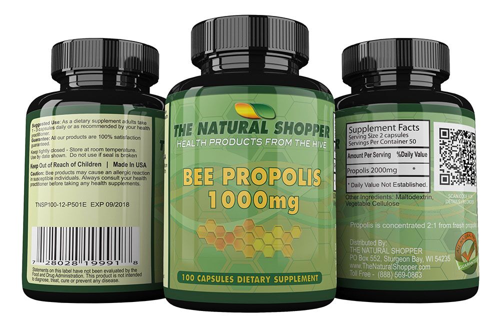 Premium Bee Propolis 1000mg (Wholesale)  The Natural Shopper - USA Bee  Products